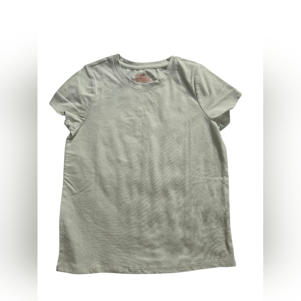 Cat & Jack Girls Short Sleeve T-Shirt Green Willow Size M (8) NWT